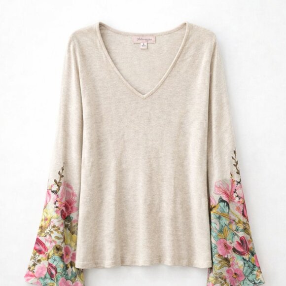 Philosophy Republic Floral Bell Sleeve Sweater - Picture 2 of 5